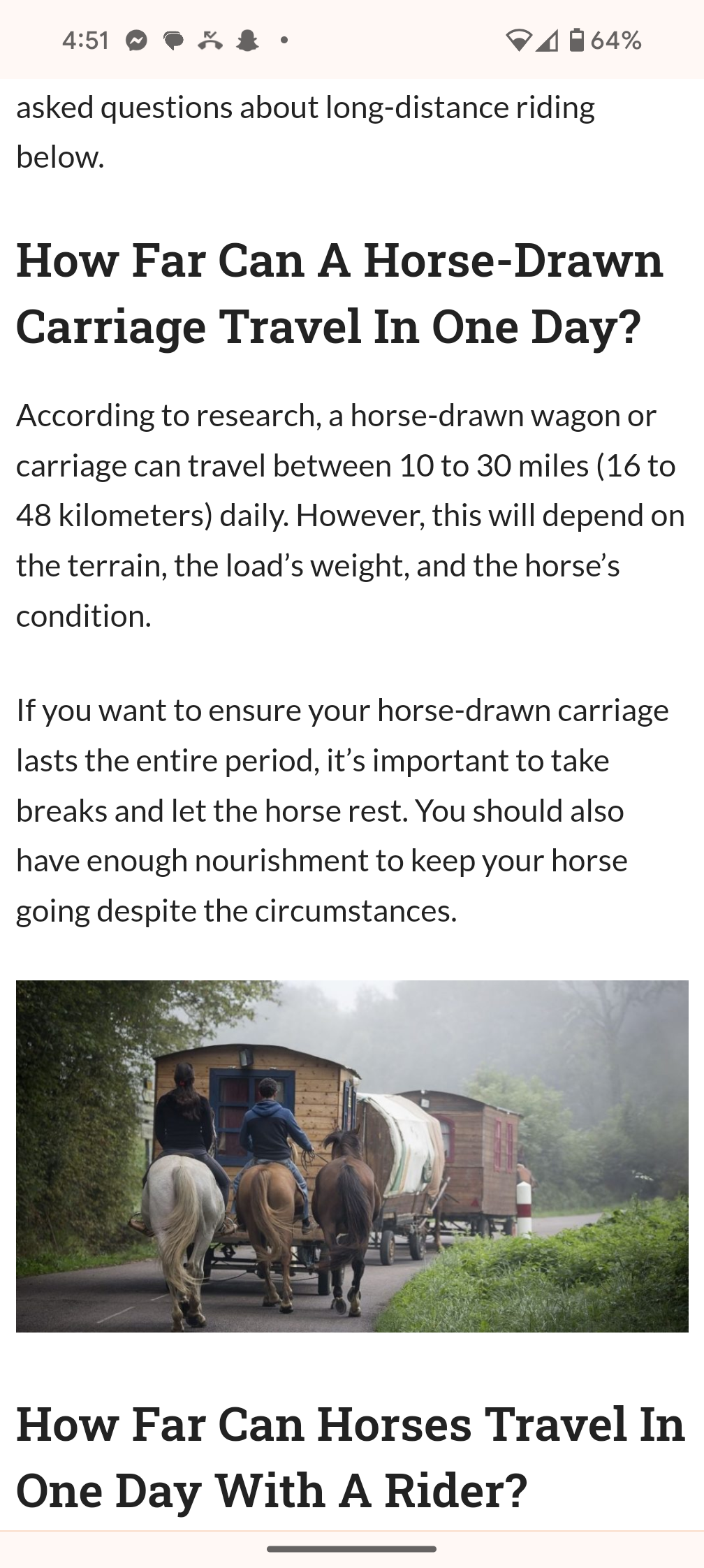 How Far Does a Horse Travel in a Day?