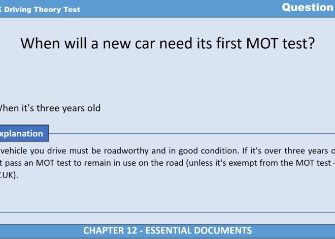 When Does a New Car Need Its First MOT Test?