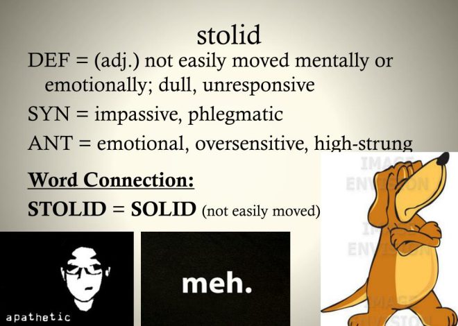 Stolid Crossword Solved